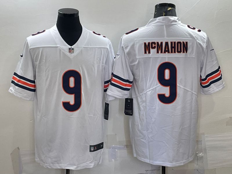 Men Chicago Bears 9 Mcmahon White Nike Vapor Untouchable Limited 2022 NFL Jersey